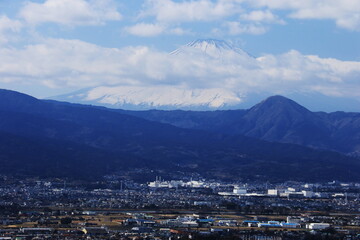 小田原市　曽我別所梅林　見晴台からの富士山遠景