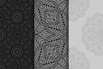 Collection seamless pattern in ethnic style