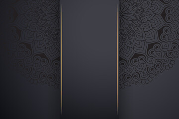 Luxury dark gold mandala ornament template