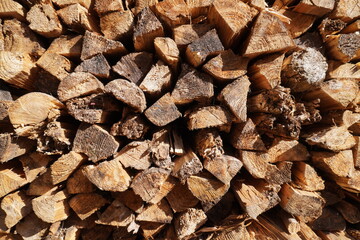 薪のクローズアップ/Close up for dry firewood