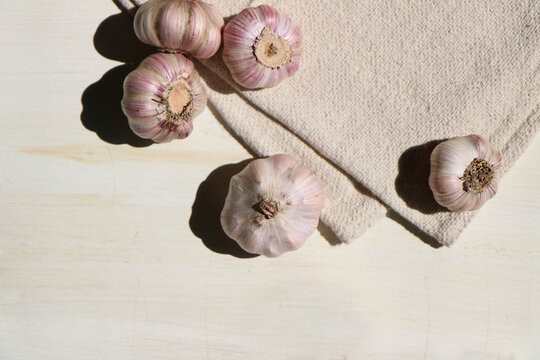 garlic on a board