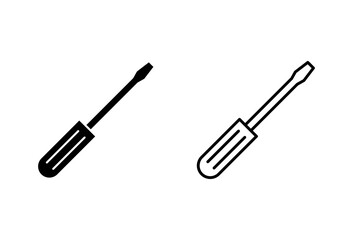 Screwdriver icon set.tools icon vector