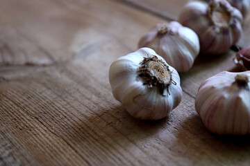 garlic on a board