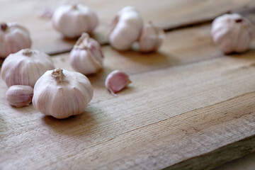 garlic on a board