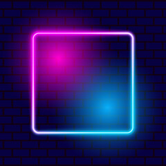 Abstract neon background with blue and pink lights, vector illustration.