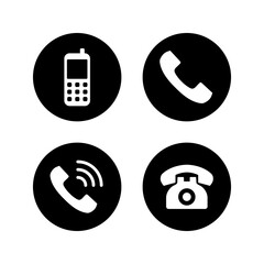 Phone icon set. Call icon vector. telephone symbol