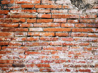 Old wall background and texture Wat Yai Chimongkol in Ayutthaya Thailand