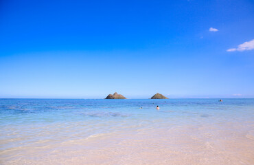 Fototapeta na wymiar Lanikai beach, Kauai, Oahu, Hawaii