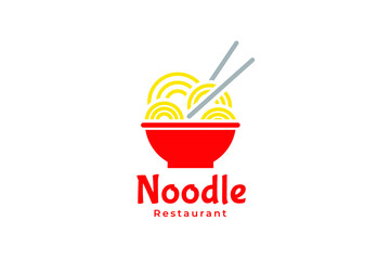 Noodle restaurant logo vector