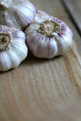 garlic on a board