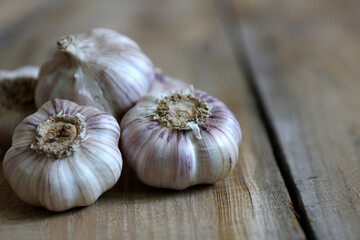 garlic on a board