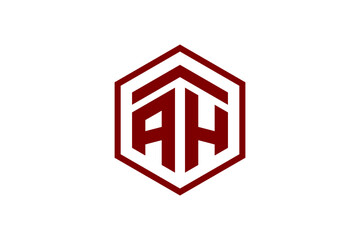 Letter AH house home roof logo vector
