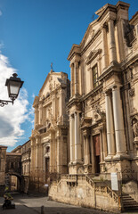 Obraz premium Chiesa di San Benedetto and Chiesa di San Francesco Borgia churches in Catania, Sicily