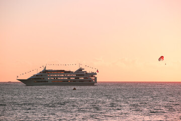 Cruise ship in the sea, Honolulu, Oahu, Hawaii