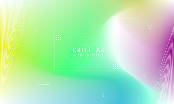 Minimal Glow Fluid Flow Colorful Abstract Design For Website Advertising Brochure Background. Modern Trendy Gradient Futuristic Element Multi Color Tone Illustration Concept. Elegant Light Leak.