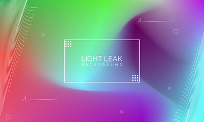 Obraz premium Minimal Glow Fluid Flow Colorful Abstract Design For Website Advertising Brochure Background. Modern Trendy Gradient Futuristic Element Multi Color Tone Illustration Concept. Elegant Light Leak.