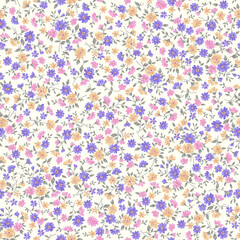 Seamless and liberty style cute floral pattern,
