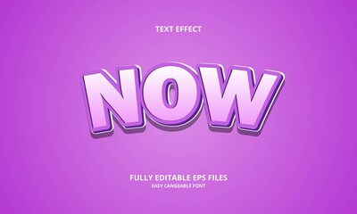Fototapeta premium now style editable text effect