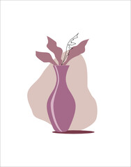 abstraction, painting, artist, vase, jug, flower, symbol, lines, parallel, art, shadow, lines, ovals, circles, spots, advertising, banner, modern, minimalism, vector, illustration, art, background, wa