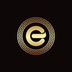 Letter E logo icon design element template. vector illustration