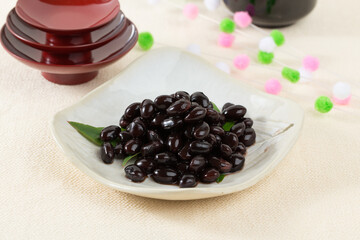 お節料理　黒豆