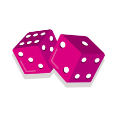 dices casino game isolated icons