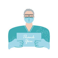 doctor professional and thank you doctors and nurses working in the hospitals