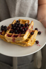 pancakes with blueberries