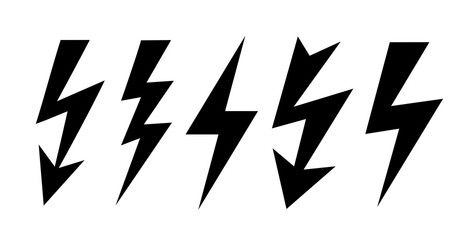 Lightning icon, bolt vector sign