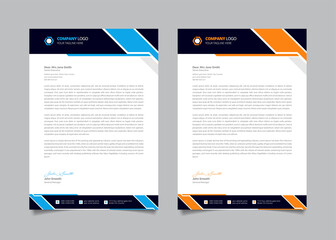 Modern corporate business letterhead design template