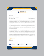Simple elegant corporate business letterhead design template
