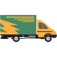 Vector delivery truck isolated on white background