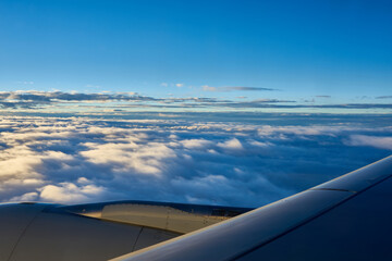 Fototapeta na wymiar view from airplane window