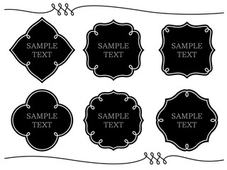 洋風のレトロな形状のフレームセット