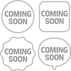 「COMING SOON」のアイコンセット