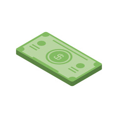 banknote money currency cash icon isometric style