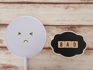 Badという単語と失敗したという顔