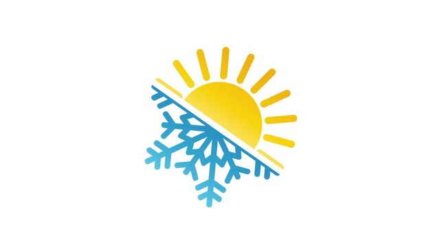 sun and snowflake icon animation