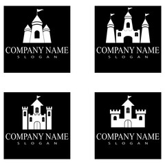 castle logo vector template illustration