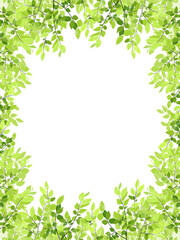 新緑のフレーム・背景素材（縦長）