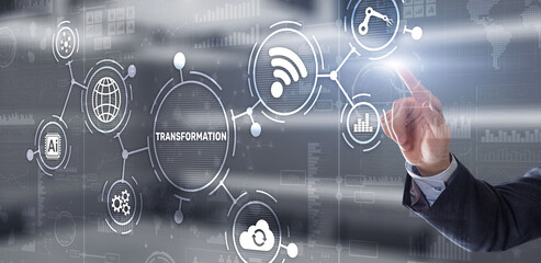 Business Digital Transformation. Future and Innovation Internet and network concept. Technology background