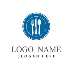 spoon and fork logo template illustration