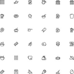 icon vector icon set such as: rigate, cocktail, pub, laurel, color, house, fruit, turkish, spare, party, poster, colored, barbeque, chocolate, fried, asparagus, garganelli, editable, capellini