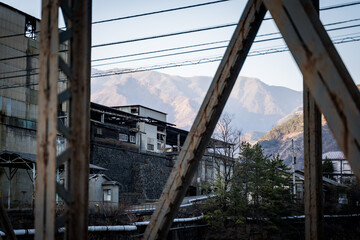 古河橋　足尾本山駅跡　栃木県日光市足尾