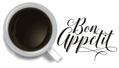 Cup of hot coffee. Illustration for internet and mobile website.