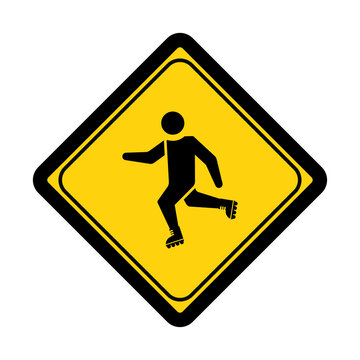 Roller skate area sign and symbol graphic design vector illustration