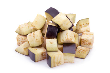 Eggplant vegetable on white