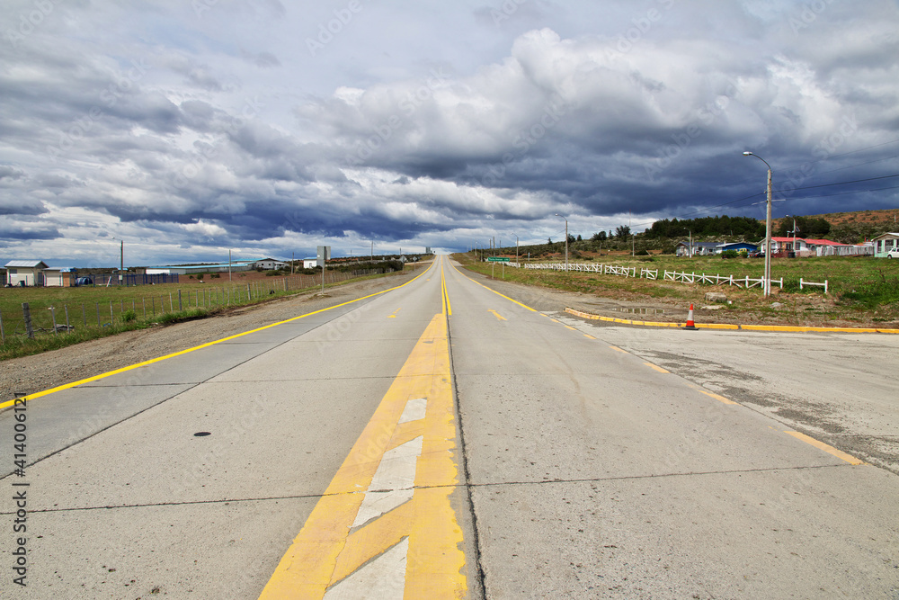 Canvas Prints The highway to Punta Arenas in Patagonia, Chile