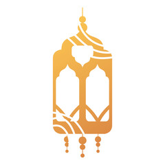 arabian lantern decoration icon vector