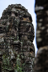 Fototapeta premium The view of Bayon temple in Siem Reap in Cambodia. Angkor complex.